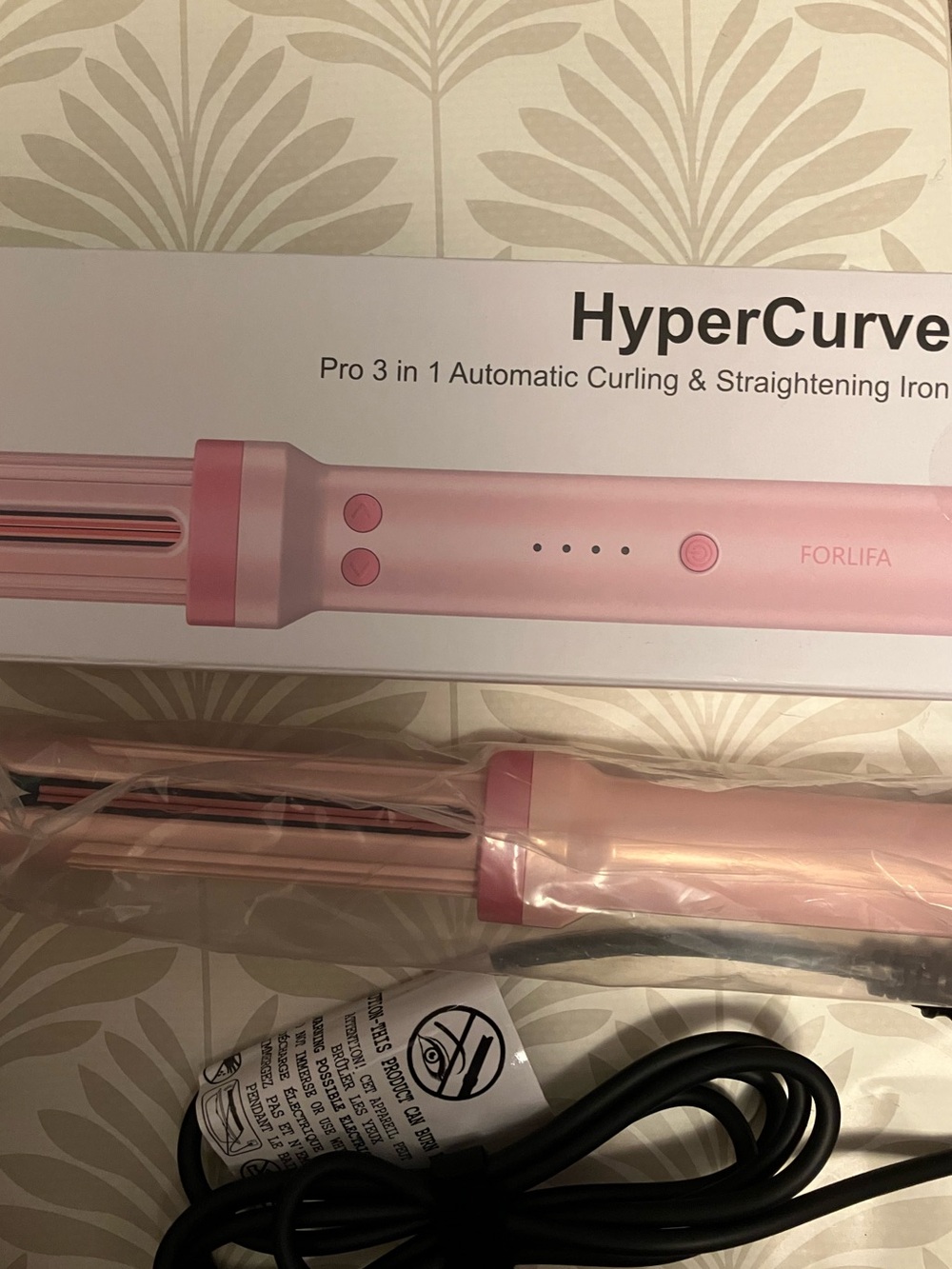 FORLIFA HyperCurve 3-in-1 Curling & Straightening Iron - Pink
